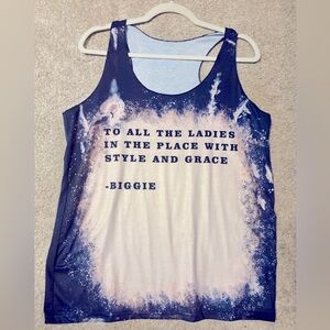 Notorious Big quote tank top. Size L